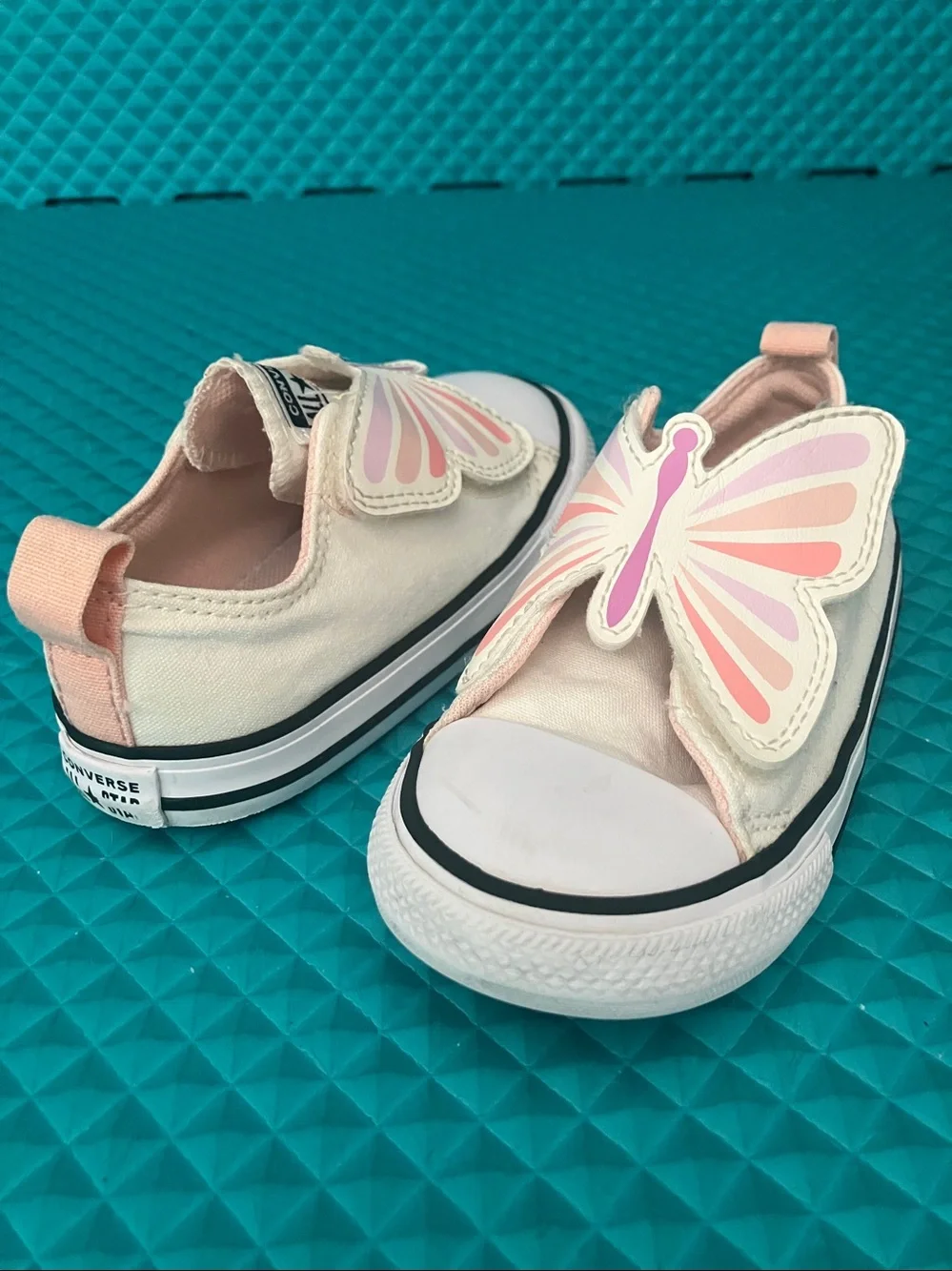 CONVERSE Toddler Girls Chuck Taylor All Star toddler butterfly sneakers | 7
